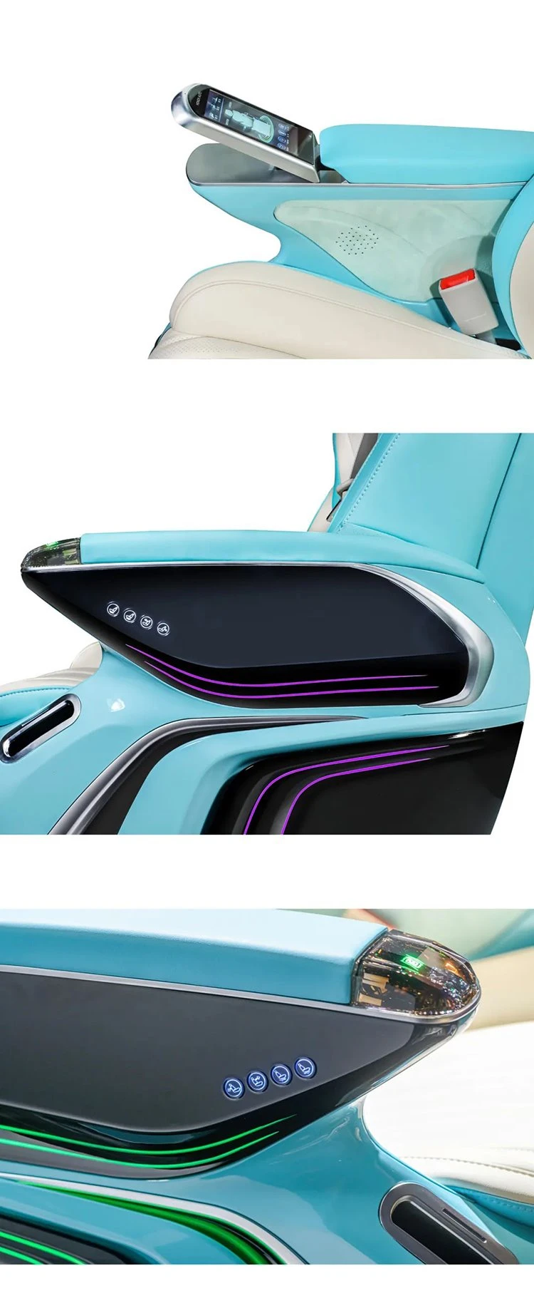 Detail drawing of luxury seats