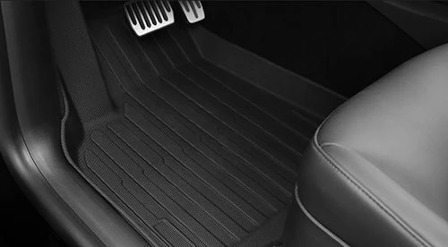 After installing the Tesla Model 3 Model Y TPE floor mat After installing the Tesla Model 3 Model Y TPE floor mat