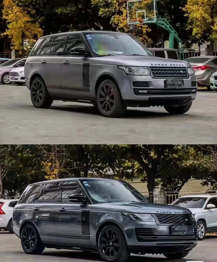 Comparison before and after the appearance of the front part of the Land Rover executive